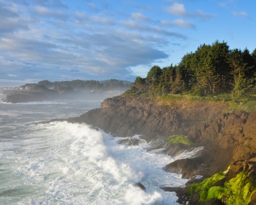 The Pacific coast near Newport, Oregon.