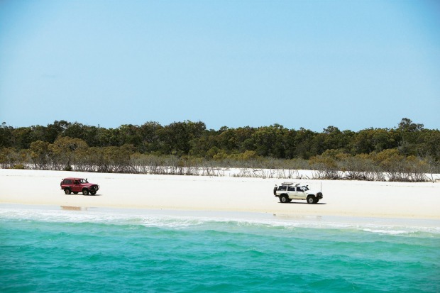 Fraser Island beach drive.