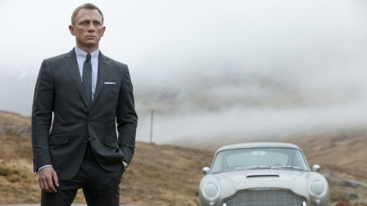 James Bond (Daniel Craig) takes in the view of the countryside that he grew up in, the Scottish highlands. in <i>Skyfall</i>.