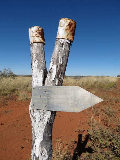 Len Beadell marker, Sandy Blight Junction. Blink and you'll miss them: Len Beadell, legendary surveyor, road-maker and ...