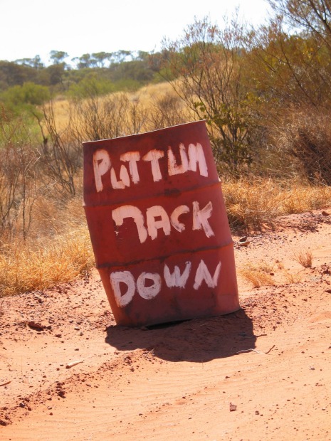 Mereenie, Northern Territory: A couple of hundred metres later it's safe to put the foot back on the accelerator. 'Nuff said.