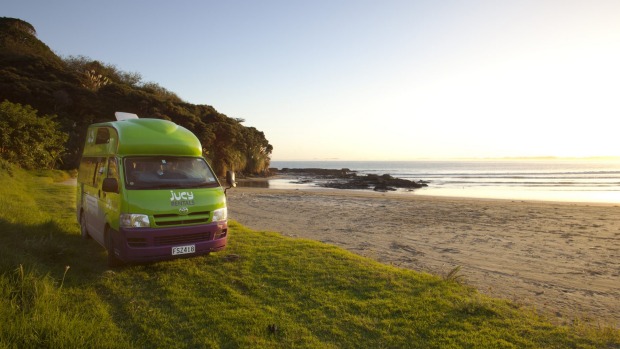 Our beach campsite beside Ahipara Bay.