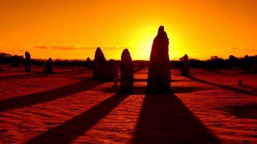 Sunset over the Pinnacles, Nanbung Park, Western Australia.