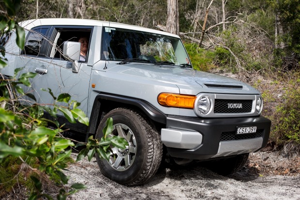 Learning to drive the Toyota FJ Cruiser.