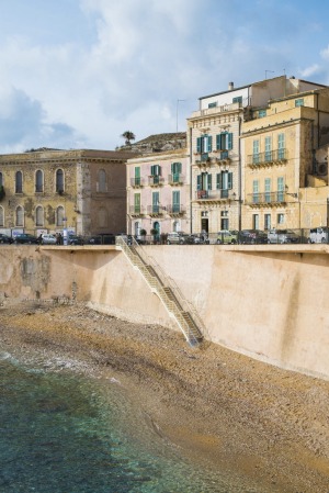 Syracuse Ortigia seafront, Sicily.