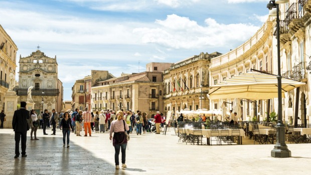 Syracuse piazza, Sicily.