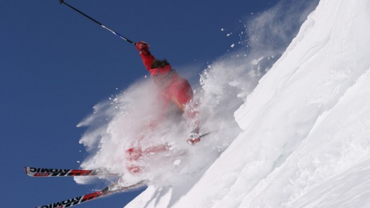 Off-piste skiing near St Anton.