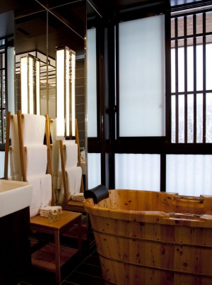 A bathroom at the Kasara Niseko Village Townhouse.