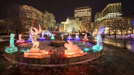 Winterlude ice sculptures winter.