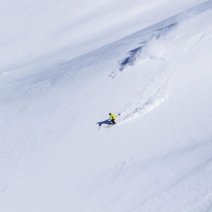 Drew Jolowicz in Dargo Bowl.