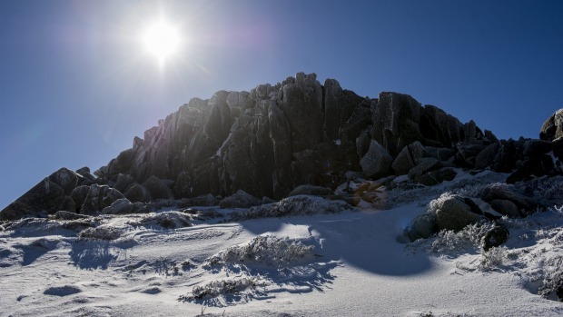 Snow fall at Thredbo.