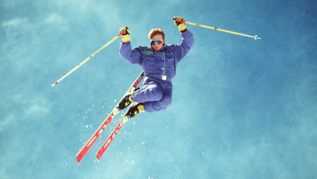 Skiing at Coronet Peak.