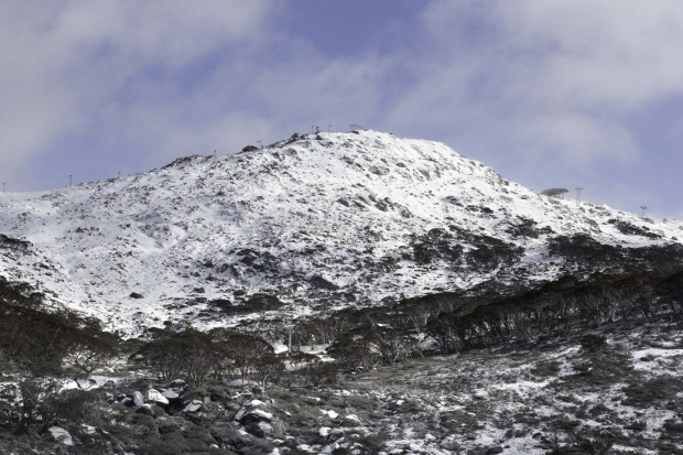 Snow at Perisher on Wednesday.