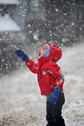 Kids play in the snow at Mt Hotham.