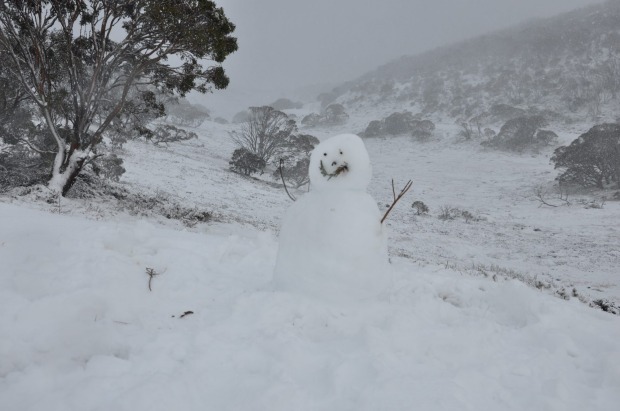 A snowman at Perisher over the weekend.