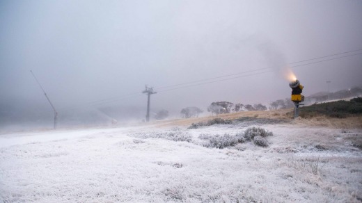 Perisher started making snow for the 2015 season last week.