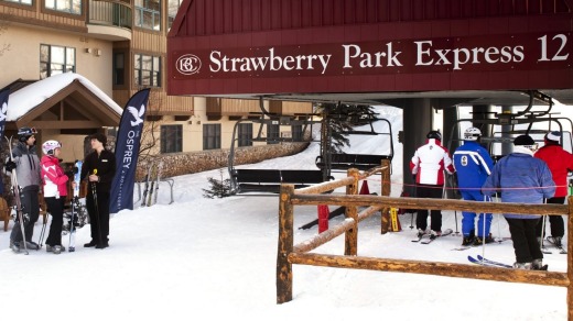 The Osprey hotel at the foot of the Strawberry Park Express chairlift.