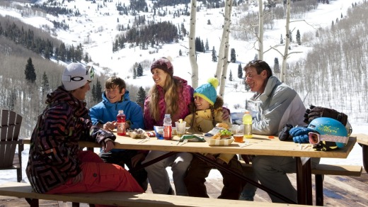 Lunch on the deck of Mamie's Mountain Grill.