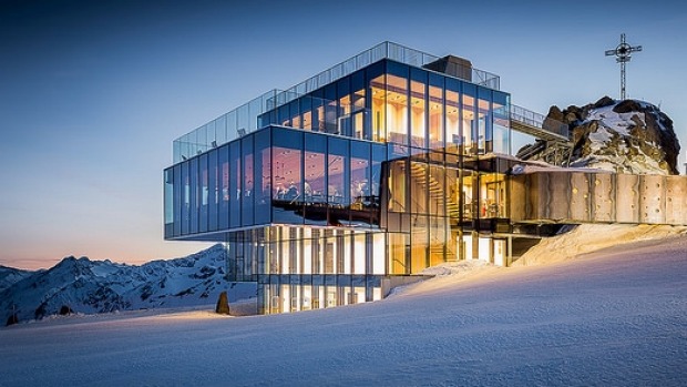 Scenic splendor: The Ice Q restaurant in Sölden.