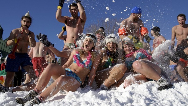 Hardy souls take to the snow all in the name of having fun during Quebec's Winter Carnival.