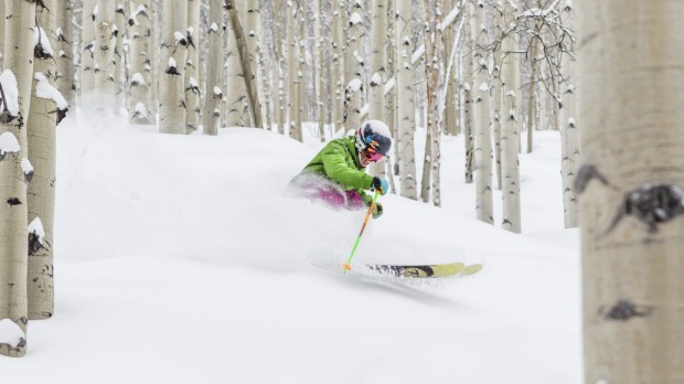 Skiing among the aspen trees in the beautiful Beaver Creek.