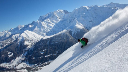 Snow bunnies: skiing in the French Alps.