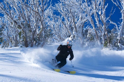 Winter Olympian Steve Lee on his backcountry tour at Falls Creek.