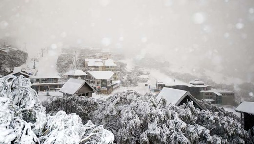 A snow covered Mt Buller.