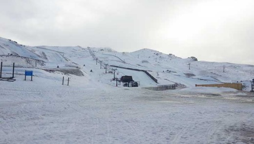 Rain - potentially ruining skiing in Cardrona, New Zealand.