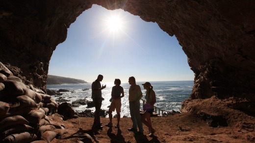 Point of Human Origins Experience, Pinnacle Caves, Mossel Bay, South Africa.