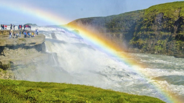 Gullfoss Waterfall in Iceland.