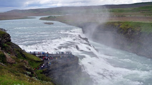 The waterfall at Gullfoss