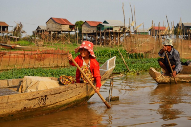 Kompong Kleang, the stilt-house village along the Tonle Sap Lake.