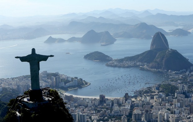 Christ the Redeemer overlooks Rio de Janeiro.