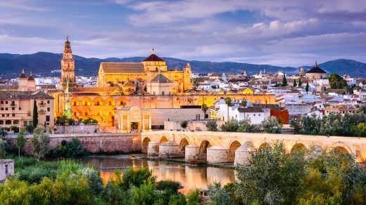 Old town skyline at the Mosque-Cathedral, Cordoba,