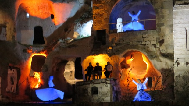 Whirling dervish in Cappadocia.