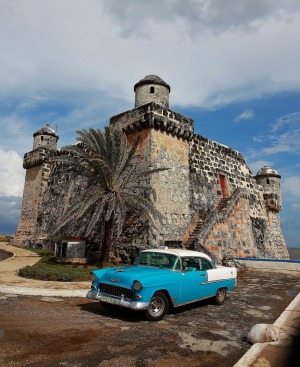 National treasure: The blue 1955 Chevrolet.