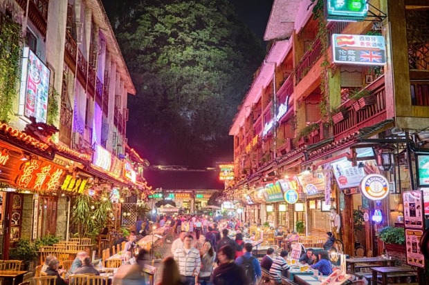 Dining in Yangshuo.