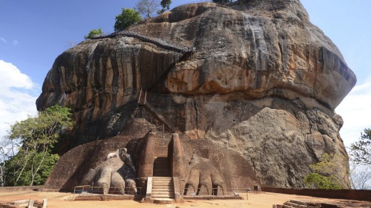 Like something from Lord of the Rings: The palace built on Sigiriya (Lion Rock).