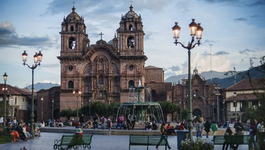 The Plaza de Armas in Cusco, Peru.