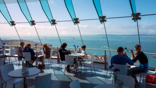 Cafe in the Clouds at the top of  Spinnaker Tower.