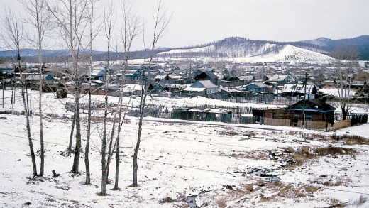 View of Siberian countryside from Trans-Siberian railway.