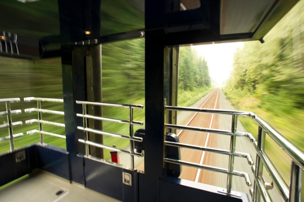 The outdoor vestibule in Gold Leaf Service.