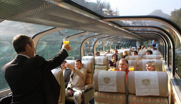 Gold Leaf service on the Rocky Mountaineer.
