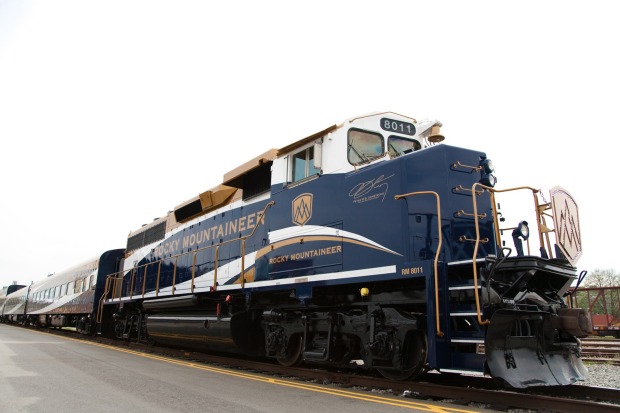 The Rocky Mountaineer's engine.