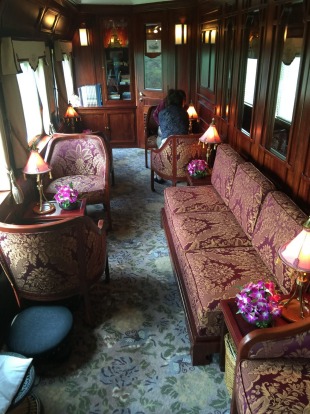 A lounge on the Eastern & Oriental Express.