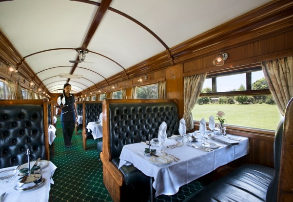 The banquette dining car.