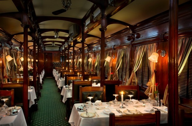 The pillared dining car.