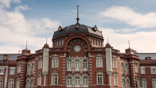 The Tokyo Station Building, including its hotel, has been restored after being damaged in  World War II.