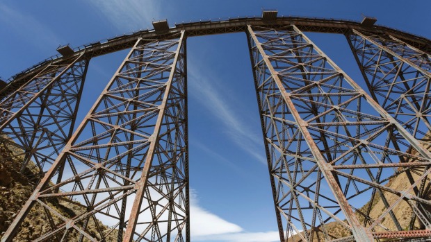 This bridge is part of the Tren a las Nubes, or the Train to the Clouds, route in Argentina.